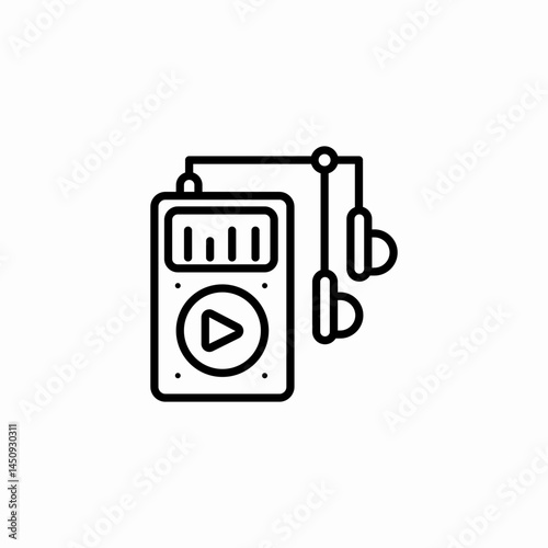 music player icon sign vector