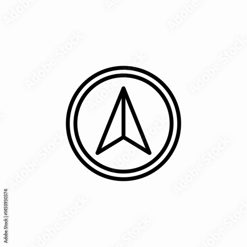 northe direction icon sign vector