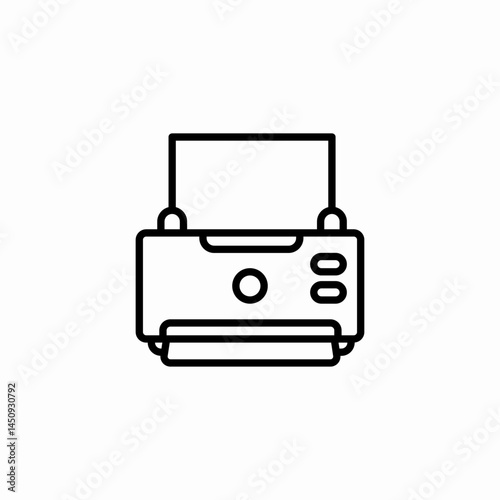 printer machine icon sign vector
