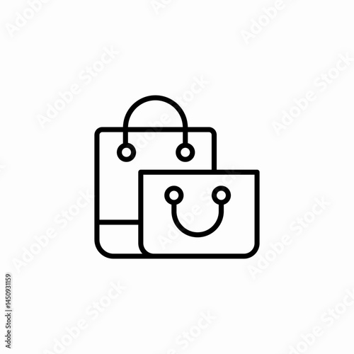 shopping bag icon sign vector