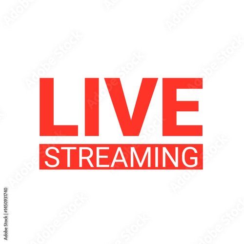 Live Streaming logo design. Broadcasting live. Streaming icon for streaming platforms. Vector Illustration.	