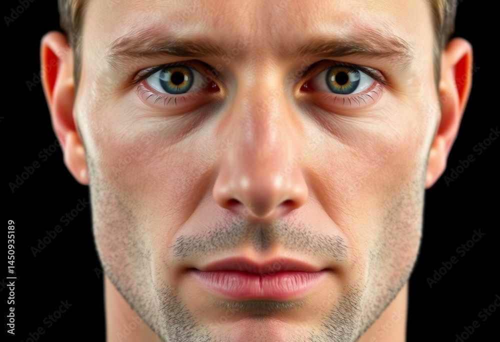 Obraz premium Male portrait on black background