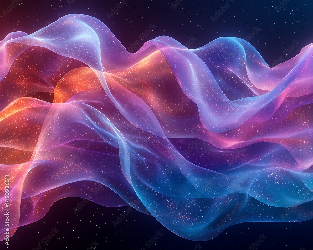 Fototapeta premium Abstract flowing light, vibrant colors