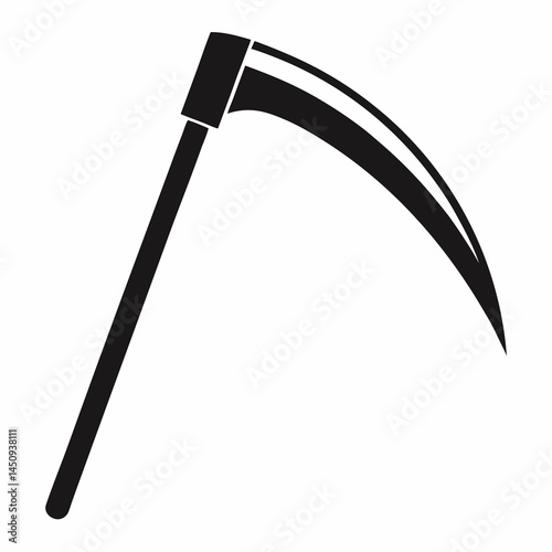 Sickle Vector Illustration for Agriculture, Farming, Harvesting, Traditional Tool Graphic