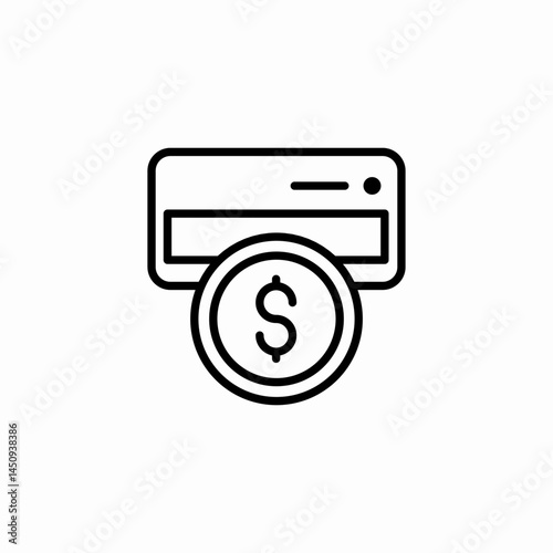 atm machine icon sign vector