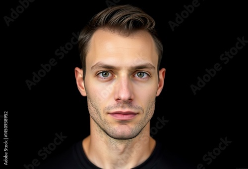 Male portrait on black background