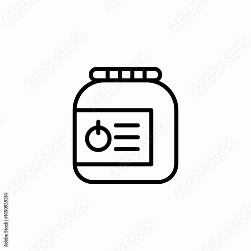conserve jar icon sign vector