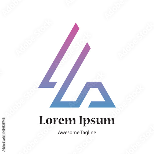 las or ls or as letter creative logo design