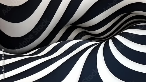 Wallpaper Mural Abstract wavy stripes Torontodigital.ca