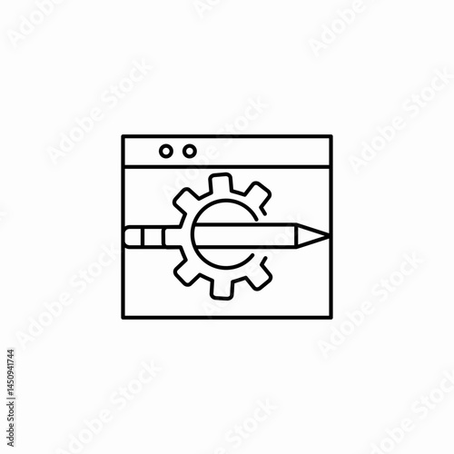 page configuration custom icon sign vector