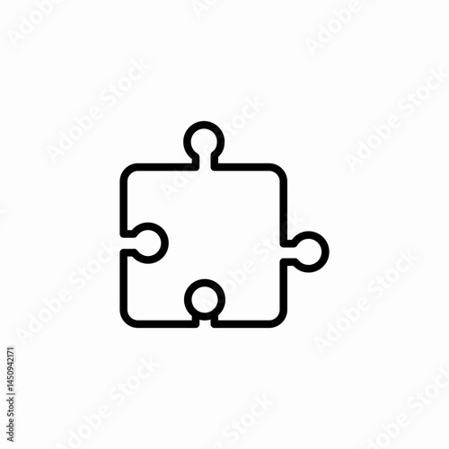 puzzle piece icon sign vector