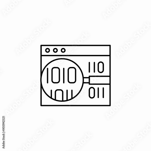 search page icon sign vector
