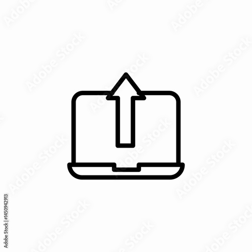 upload arrow up icon sign vector