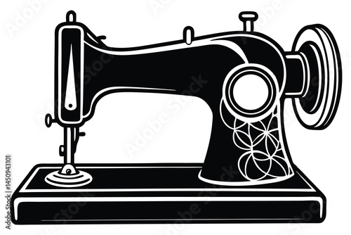 sewing machine clip art vector illustration