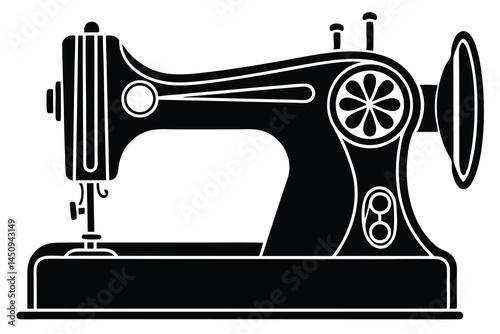sewing machine clip art vector illustration