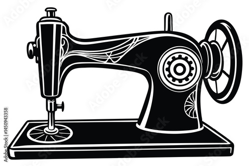 sewing machine clip art vector illustration