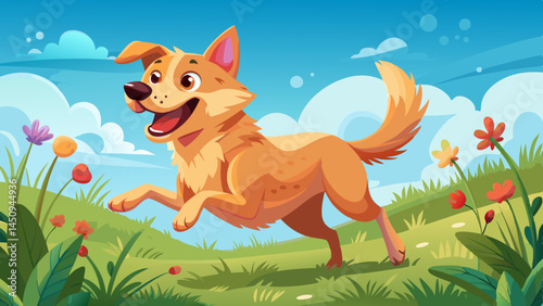 Boundless joy beneath the sun,
Paws on grass, the race begun.
A wagging tail, a carefree cheer,
Summer moments we hold dear.