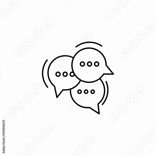 conversation chat icon sign vector