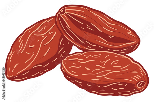 11 Dried raisins, macro photography, vibrant red color, wrinkled texture, shiny surface, isolated on white background, high detail, soft lighting, food photography, glossy appearance, transparent high