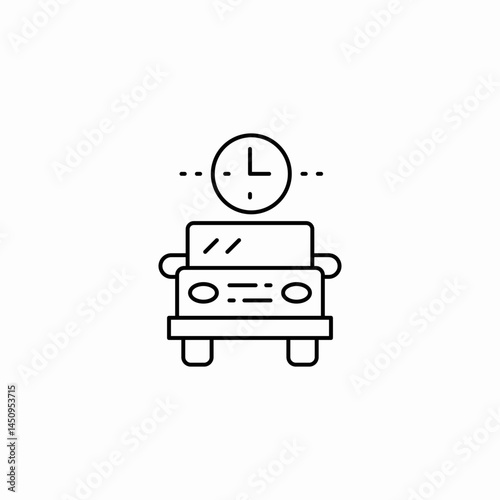 car watch service icon sign vector