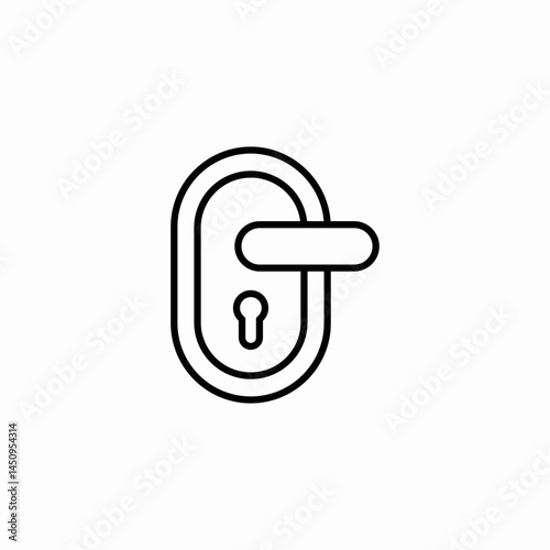 door handle icon sign vector