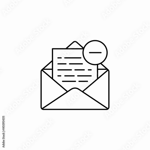 envelope letter removed icon sign vector