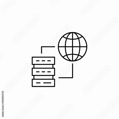 global server icon sign vector