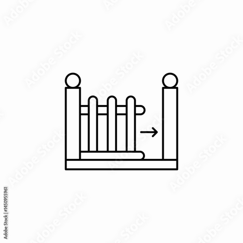 smart gate icon sign vector