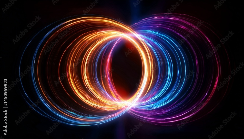 radiant rings pulse in steady loops expanding and contracting in motion vertical radiant rings pulse in steady loops expanding and contracting in motion vertical