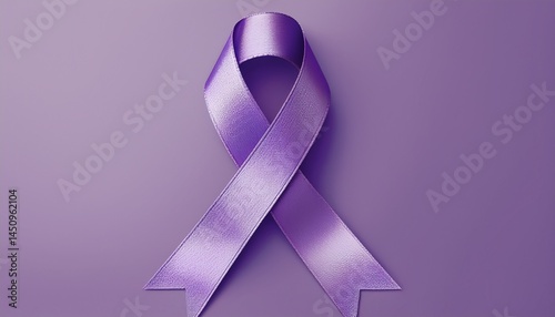 awareness ribbon symbol isolated of all types of cancer lavender color