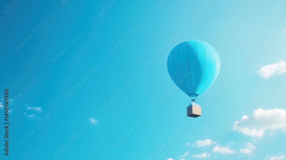 Fototapeta premium hot air balloon on blue sky