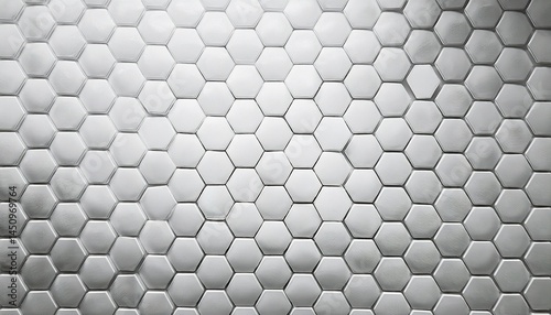 3d futuristic honeycomb mosaic white background realistic geometric mesh cells texture abstract white wallpaper with hexagon grid