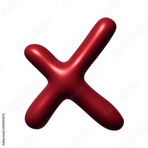 3d cross mark clipart Single element for design