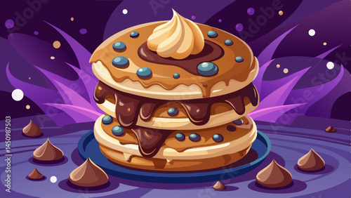 Soft cookie layers with a frozen kiss,
Chocolate chips bring blissful twists.
A dreamy dessert in shadows deep,
Where flavor wakes and rules your sleep.

