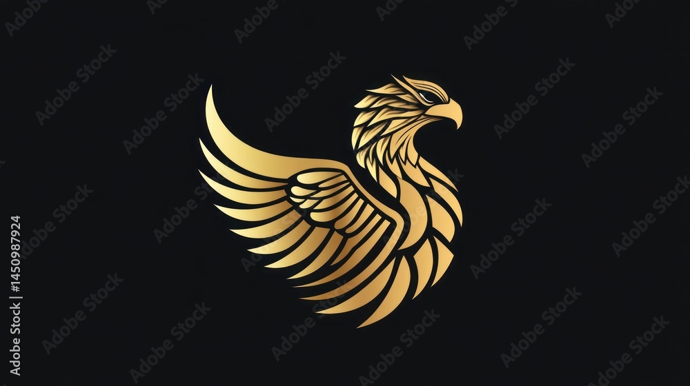 Obraz premium Golden Eagle Logo Design (3)
