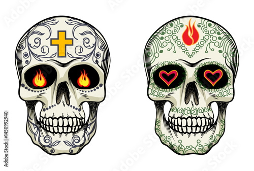 skulls set Tatto