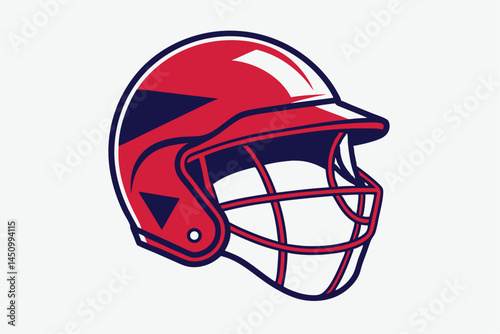 Baseball or Softball Helmet Vector Clipart - Outline, Silhouette & Color