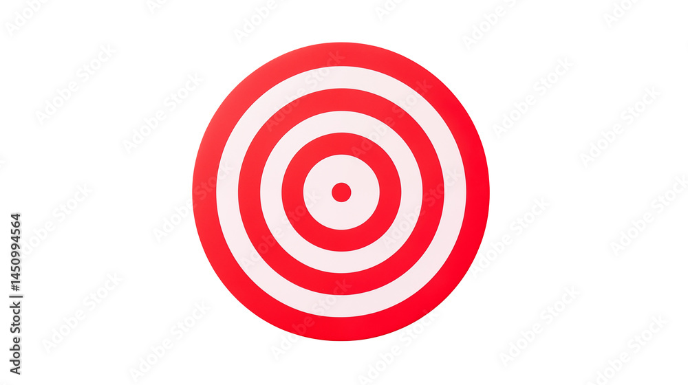 Red and white target with concentric circles isolated on transparent background Red and white target with concentric circles isolated on transparent background