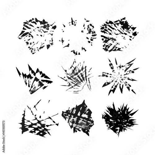 Abstract Geometric Pattern Featuring White,Grey,And Black Shapes On A Black Background