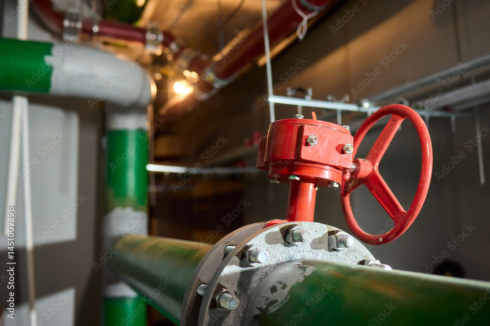 The system of industrial valves and pipes utilized in the facility is essential and intricate