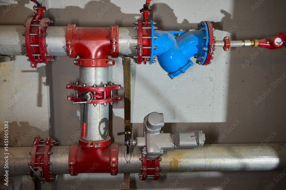 The system of industrial valves and pipes utilized in the facility is essential and intricate