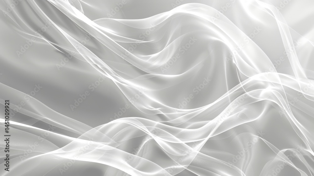 Obraz premium Abstract flowing white fabric