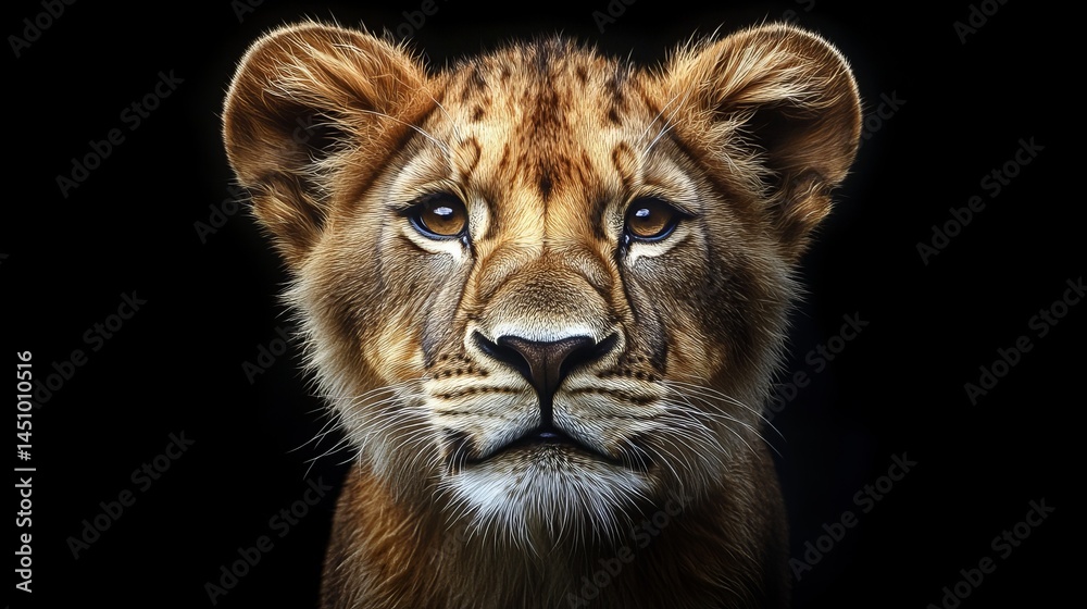 Fototapeta premium mother lion cub lion