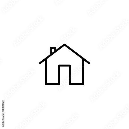 Free Download House line icon vector on white background SVG - GFXLoad