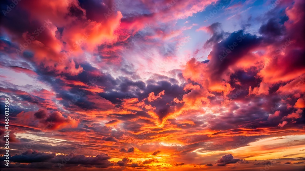 80. Painterly Sunset Sky with Red and Lavender Clouds 80. Painterly Sunset Sky with Red and Lavender Clouds