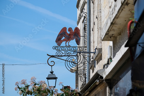 Fototapeta Naklejka Na Ścianę i Meble -  street sign in laon france