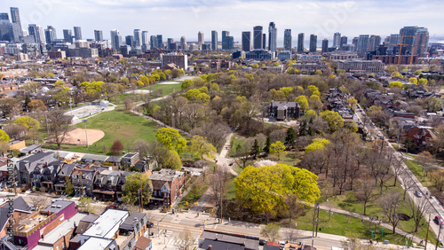 Photography Aerial view of Trinity Bellwoods Park in Toronto.