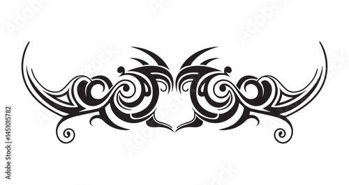 Flat design tribal tattoo