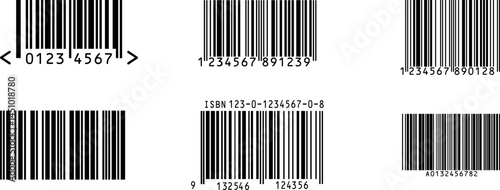 Barcode Icons Collection vector