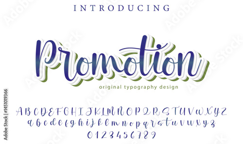 Promotion Font Stylish brush painted an uppercase vector letters, alphabet, typeface